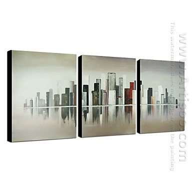 Hand-painted Abstract Oil Painting - Set of 3