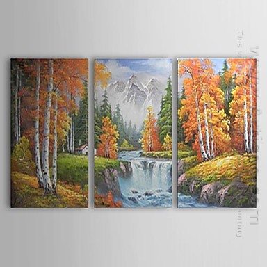 Hand-painted Abstract Oil Painting - Set of 3