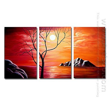 Peinte à la main l\'huile abstraite - Lot de 3