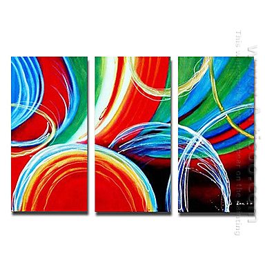 Peinte à la main l\'huile abstraite - Lot de 3