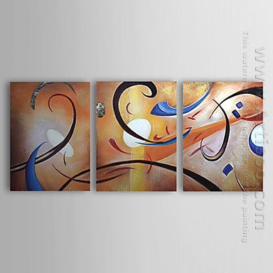 Hand-painted Abstract Oil Painting - Set of 3 -Canvas Sets