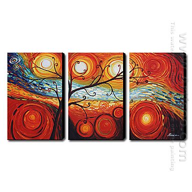 Dipinti a mano olio pittura astratta - set di 3