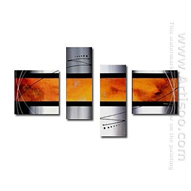 Hand-Dicat Lukisan Abstrak Oil - Set 4