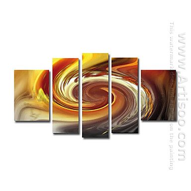 Hand-painted Abstract Oil Painting - Set of 5