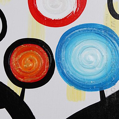 Hand-painted Abstract Oil Painting - Set of 5