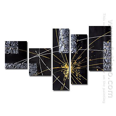 Dipinti a mano olio pittura astratta - set di 5