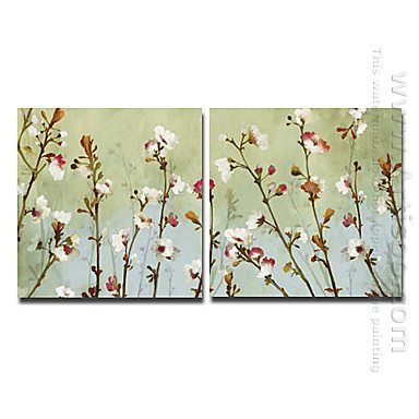 Tangan-Dicat Floral Oil Painting - Set 2