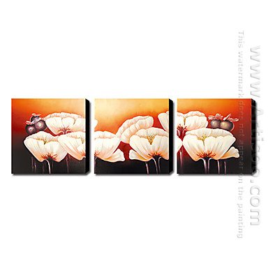 Tangan-Dicat Floral Oil Painting - Set 3