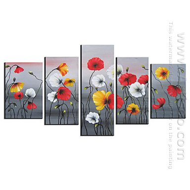 Handbemalte Blumenölgemälde - Set 5