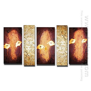 Handbemalte Blumenölgemälde - Set 5