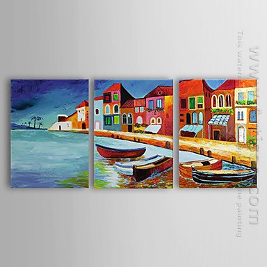 Hand-painted Landscape Oil Painting - Set of 3