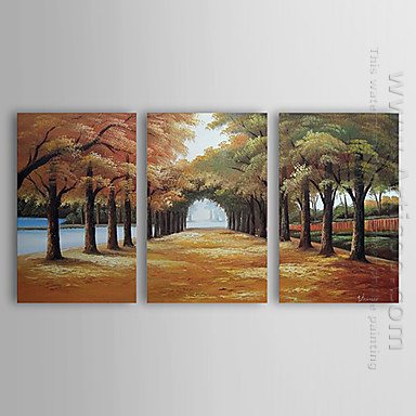 Tangan-Dicat Landscape Oil Painting - Set 3