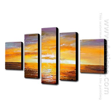 Hand-painted Oil Painting Abstract Landscape - Set of 5