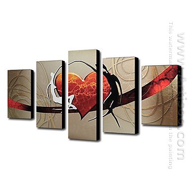 Hand-painted Oil Painting Abstract Love - Set of 5