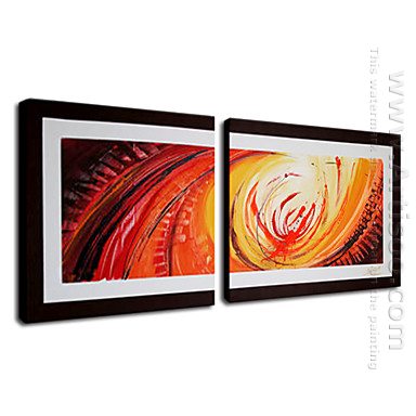 Hand-painted Oil Painting Abstract Landscape - Set of 2