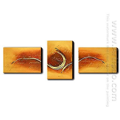 Een handgeschilderd olieverfschilderij Abstract Landschap - Set