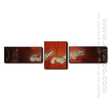 Pintados à mão pintura a óleo paisagem abstrata - conjunto de 3