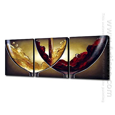 Hand-painted Oil Painting Abstract Landscape - Set of 3