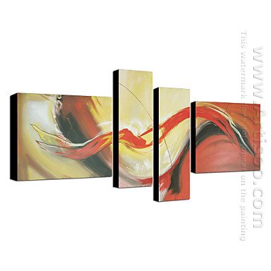 Hand-painted Oil Painting Abstract Landscape - Set of 4