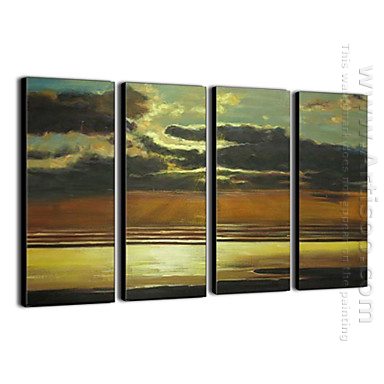 Hand-painted Oil Painting Abstract Landscape - Set of 4