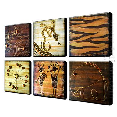 Hand-painted Oil Painting Abstract Landscape - Set of 6