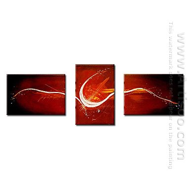 Hand-painted Oil Painting Abstract Oversized Wide - Set of 3