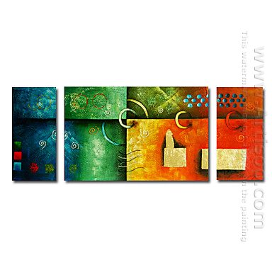 Een handgeschilderd olieverfschilderij Abstracte Grote Brede