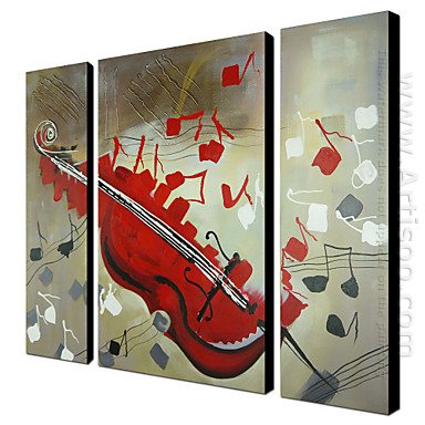 Hand-painted Oil Painting Abstract Oversized Wide - Set of 3