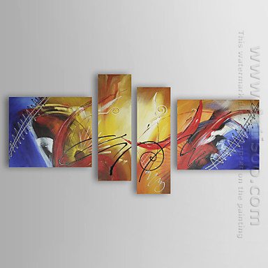 Dipinti a mano olio pittura astratta oversize Ampia - Set di 4