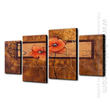 Hand Painted Oil Painting Abstract - Set of 3