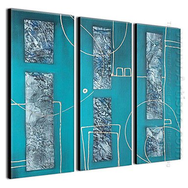 Hand Painted Oil Painting Abstract - Set of 3