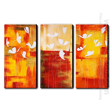 Hand Painted Oil Painting Abstract - Set of 3