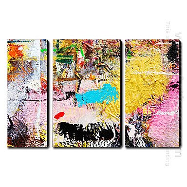 Pintada à mão pintura a óleo abstrata - conjunto de 3