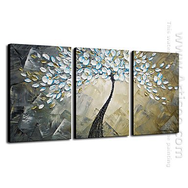 Hand Painted Oil Painting Abstract - Set of 3