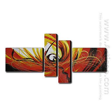 Hand-painted Oil Painting Abstract - Set of 4