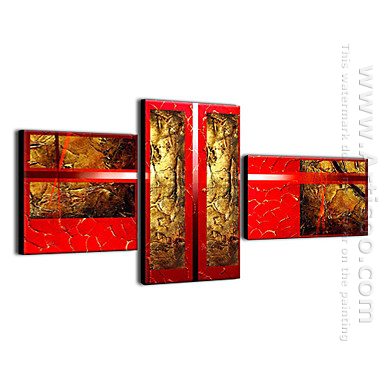 Hand-painted Oil Painting Abstract - Set of 4