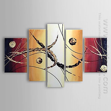 Dipinti a mano olio pittura astratta - set di 5