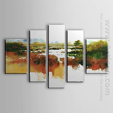 Hand-painted Oil Painting Abstract - Set of 5