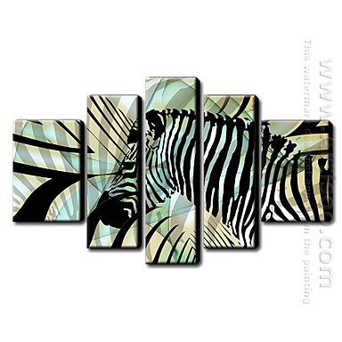 Hand Painted Oil Painting Animal - Set Dari 5 1211-An0033