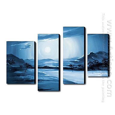 Hand-painted Oil Painting Landscape Landscape - Set of 4