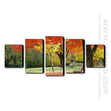 Hand-painted Oil Painting Landscape Landscape - Set of 5