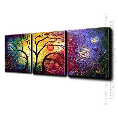 Hand Painted Oil Painting Landscape - Set of 3 1211-LS0225