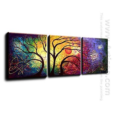 Hand Painted Oil Painting Landscape - Set of 3 1211-LS0225