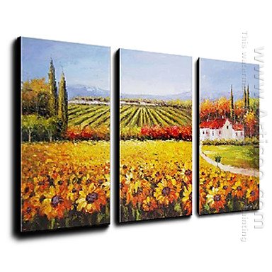 Hand Painted Oil Painting Landscape - Set of 3 1211-LS0226