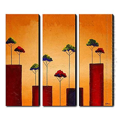 Peint à la main peinture à l\'huile paysage - Lot de 3 1211-LS022