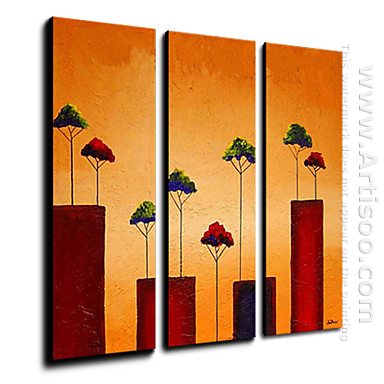 Hand Painted Oil Painting Landscape - Set of 3 1211-LS0227