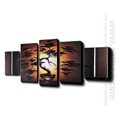 Hand Painted Oil Painting Landscape - Set of 5 1211-LS0231