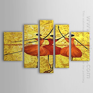 Hand-painted Oil Painting People Dancing Lady - Set of 5