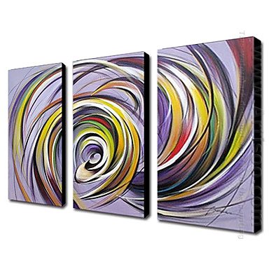 Hand-Painted Oil Paitnting Abstract - Set of 3