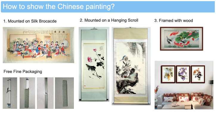 how to hang a chines paintings